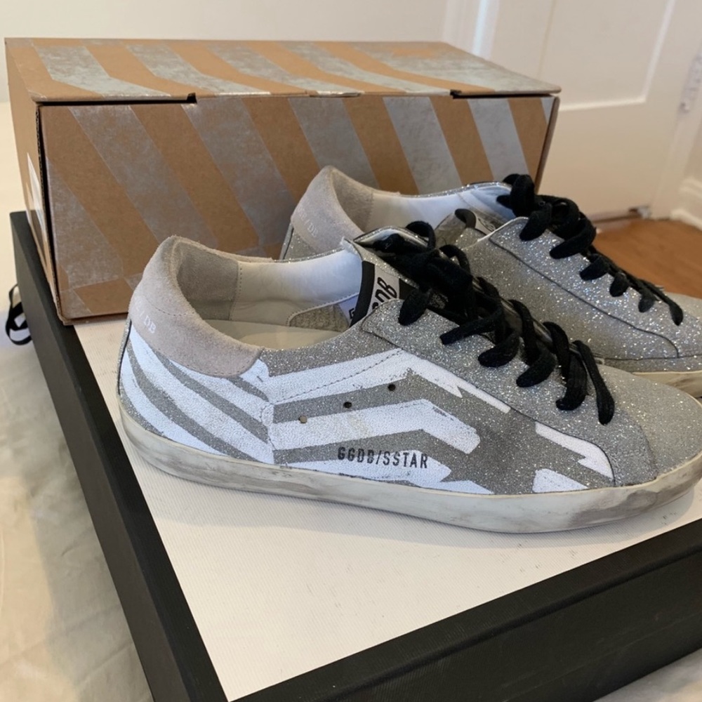 GGDB silver sneakers